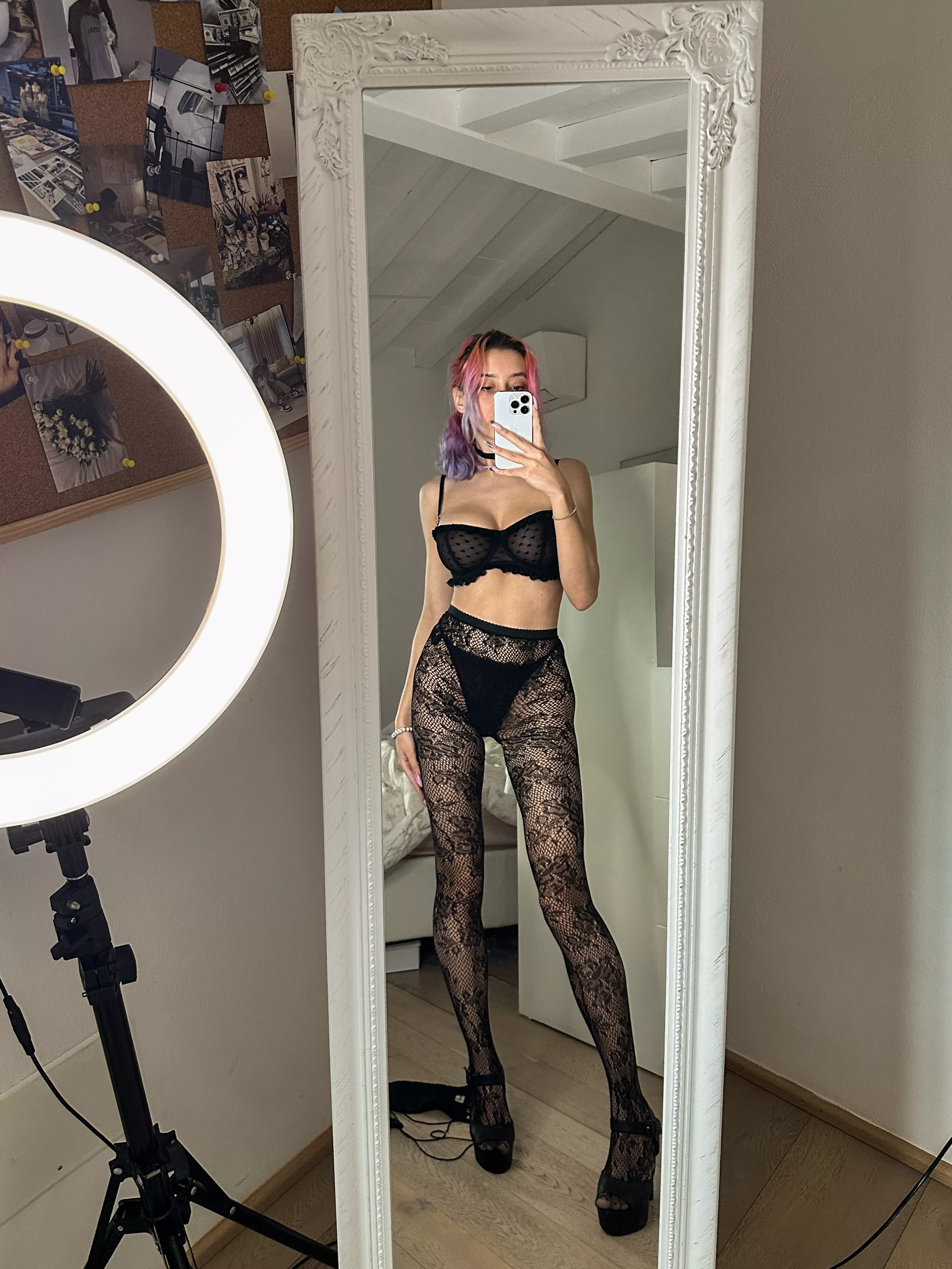 Feeling hot semi-naked wearing all black posted by Puzzled_Win631