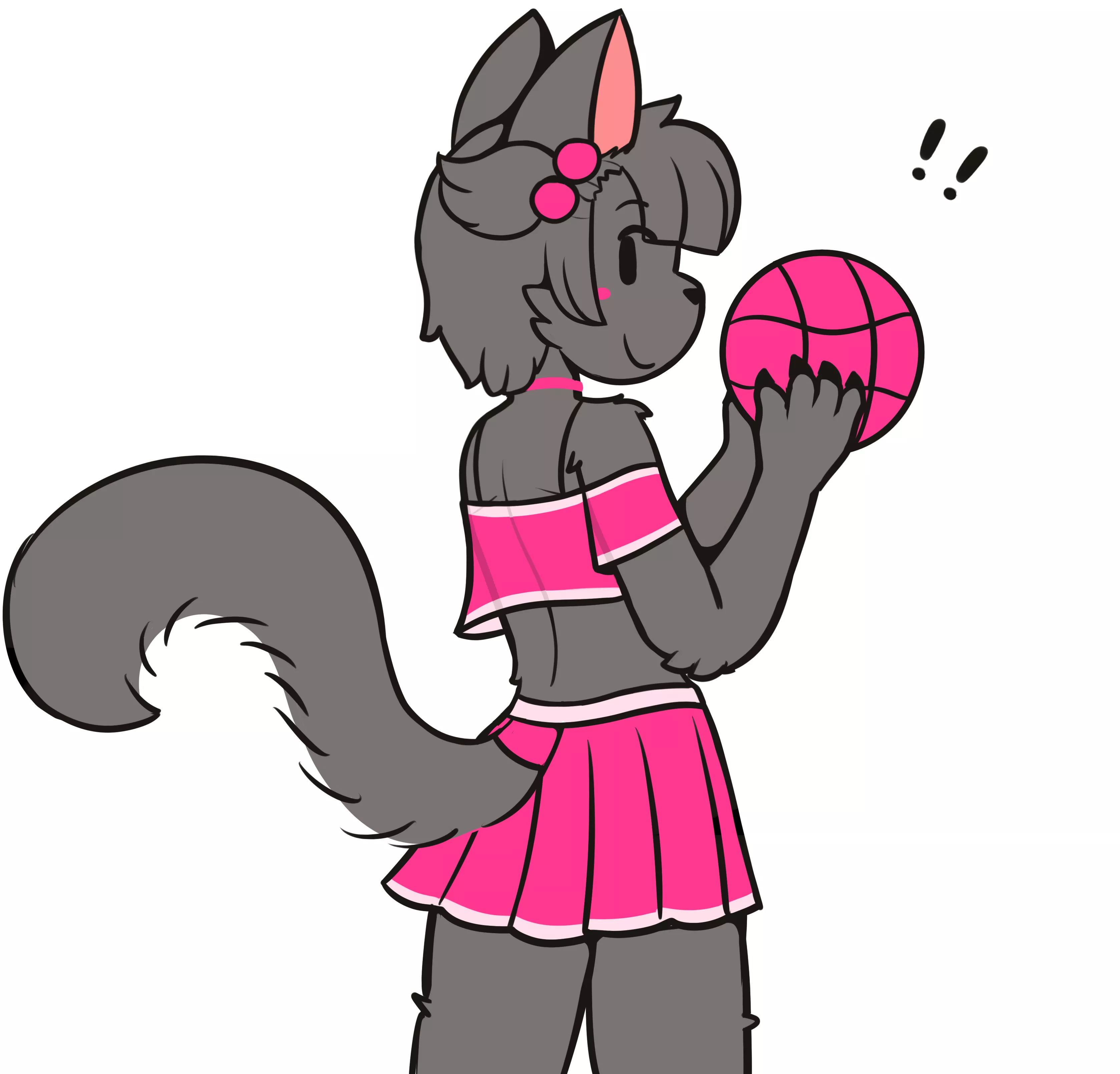 furry drawing of a cat playing sports i did (Twitter - @Chabooey1) posted by Chabooey