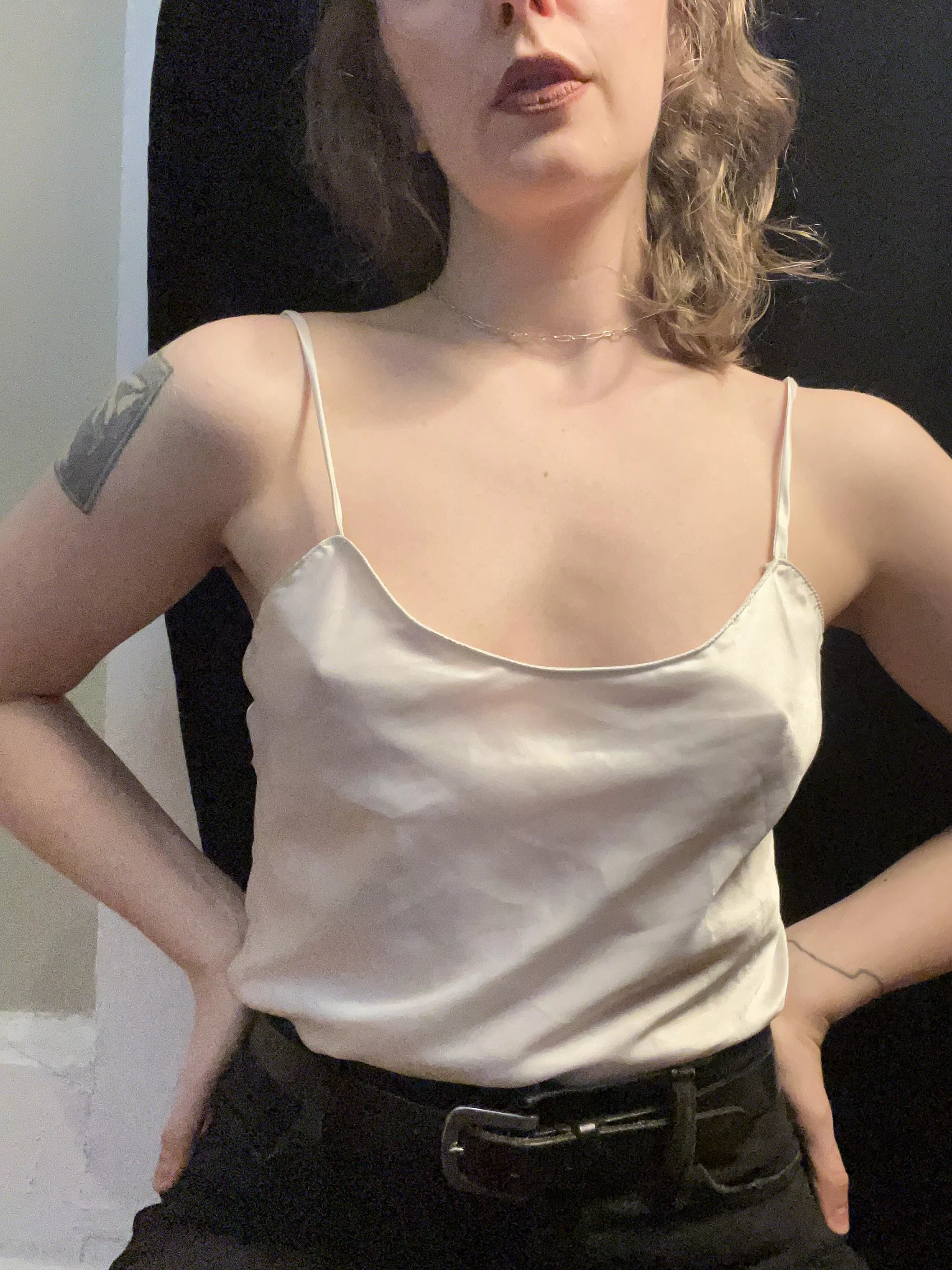 Might mess around and go out without a bra tonight! 🤍 posted by eternaldarkness12