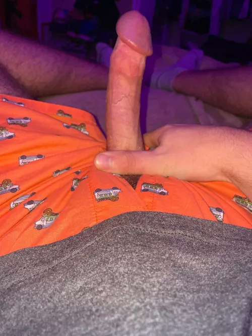 my boxers have little donut trucks on them! bet thats the last thing you noticed tho ;)