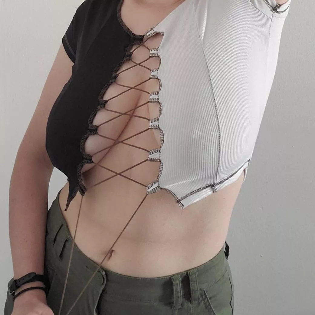 Not everything is black and white — but this top is posted by YamsPalace