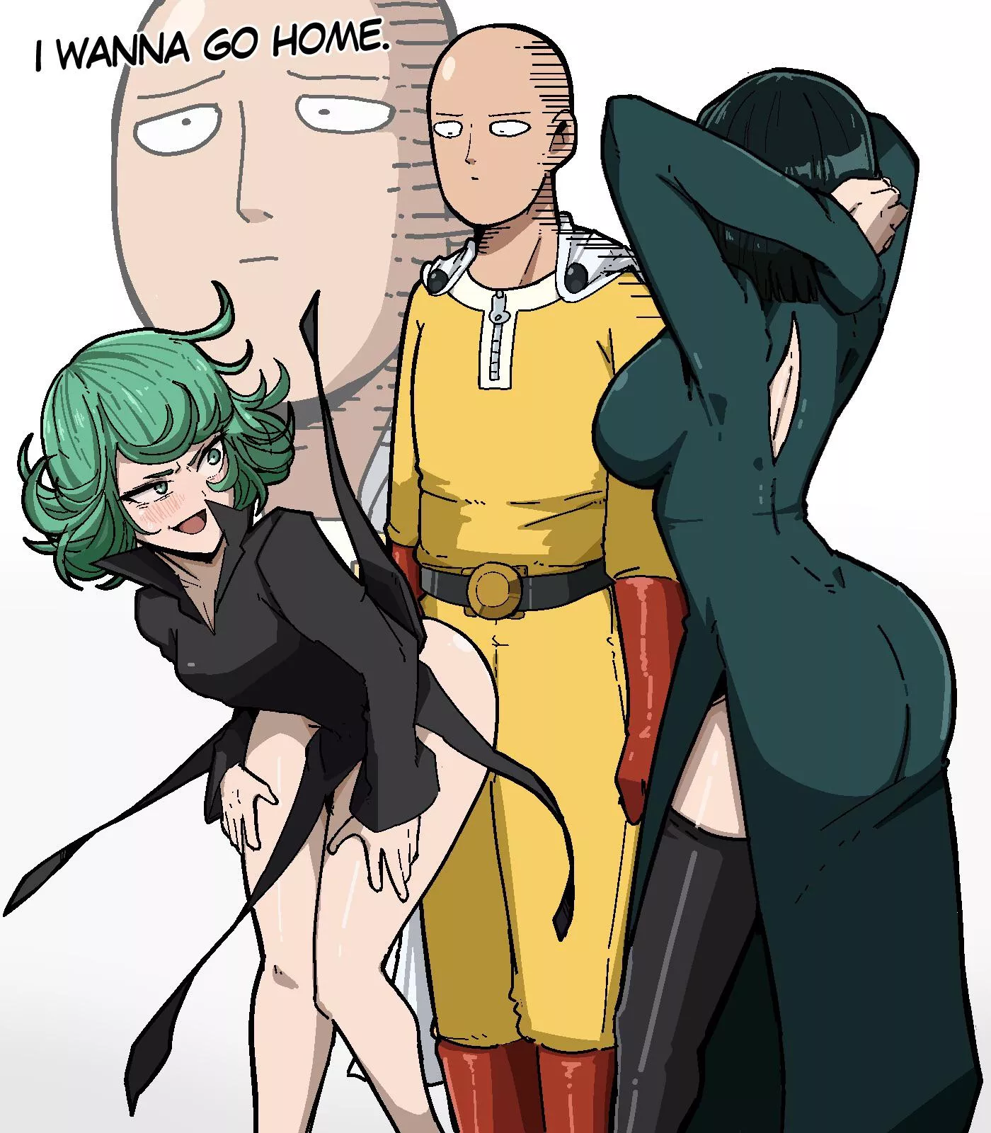 Tatsumaki and Fubuki try to seduce Saitama [One-Punch Man] (Mark Gavatino) posted by DownyLivesMatter