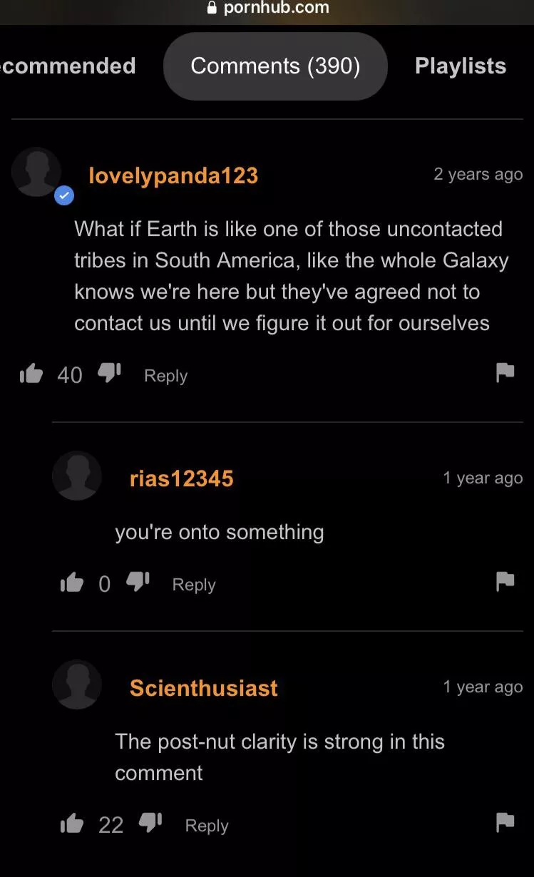 The post-nut clarity is strong with this one posted by notabaggins