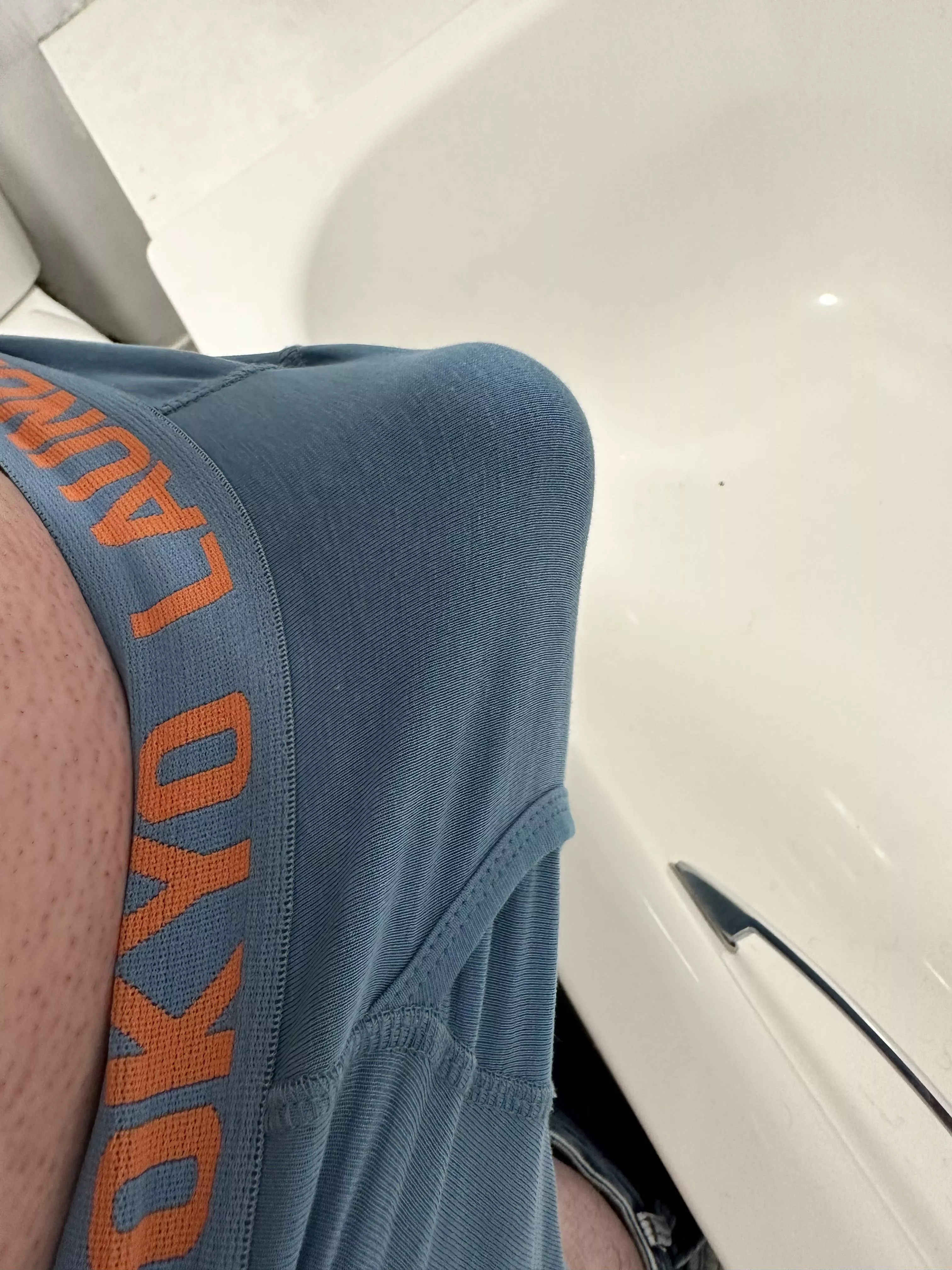 Bulging dick ready to burst through my boxers. posted by scotshornyguy