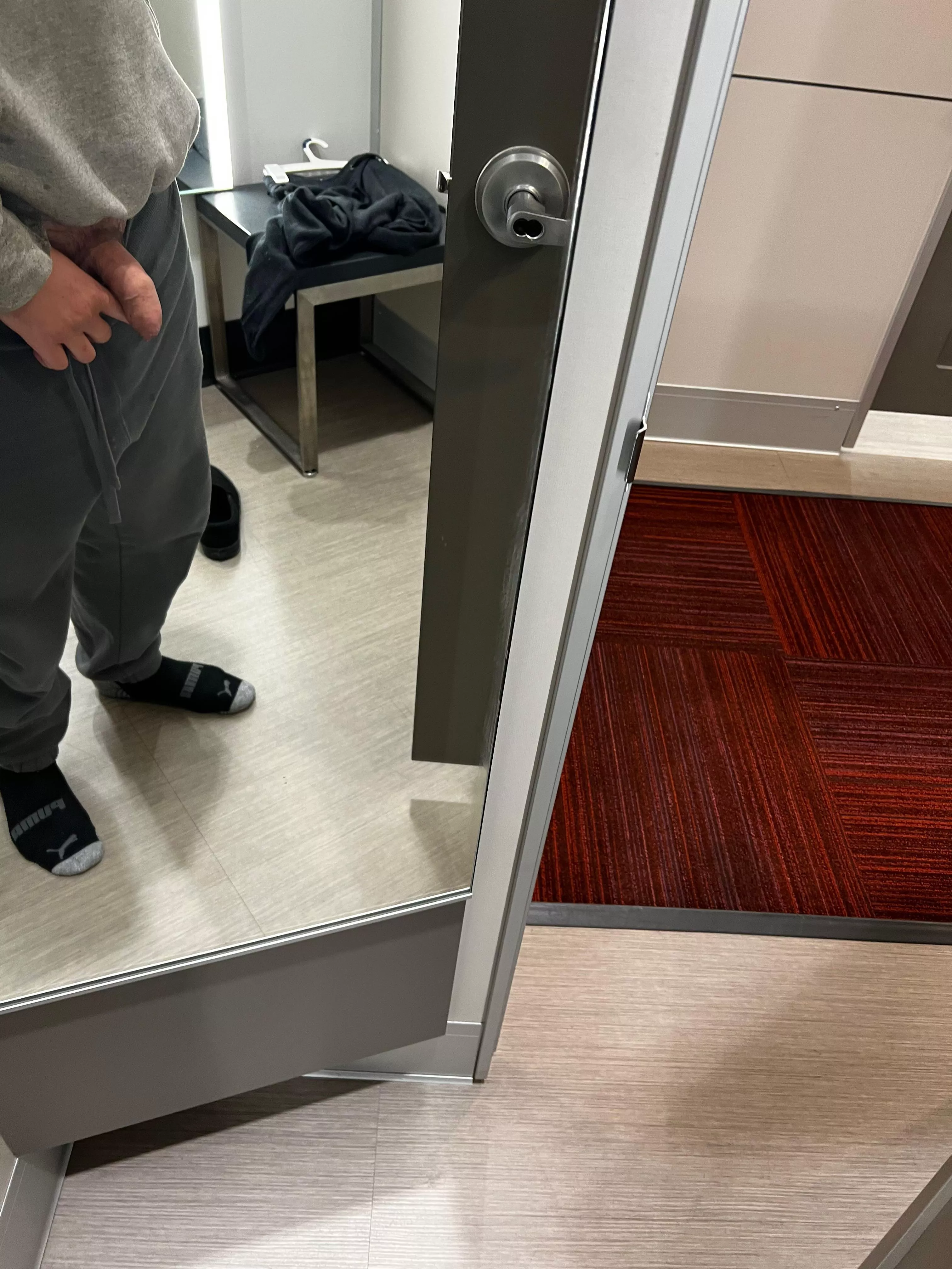 Changing room with the door open posted by Apart-Jellyfish-1397