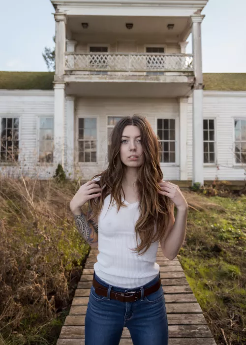 I love how my pretty pink nipples look hiding behind a plain white shirt by thenakedjungle