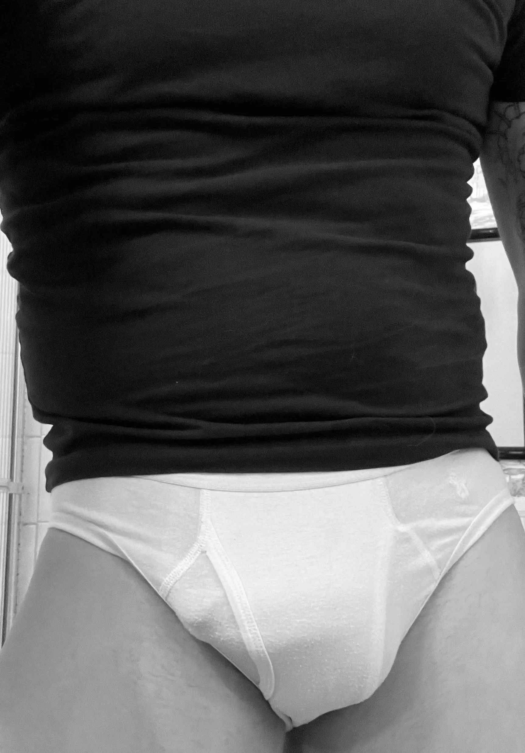 I love when you can see the print of my floppy dick through my briefs posted by WhiteBriefsShowoff