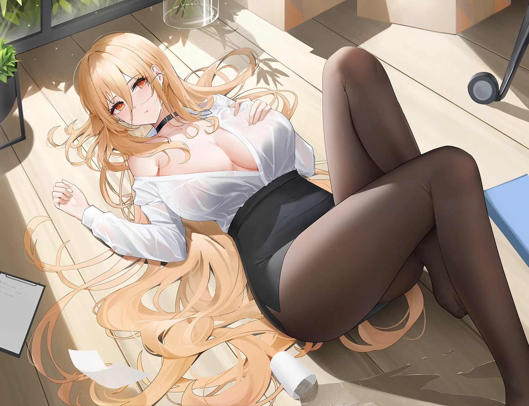 Implacable lying on back and spill (Mumushui6) [Azur Lane] posted by elegantloveglimmer