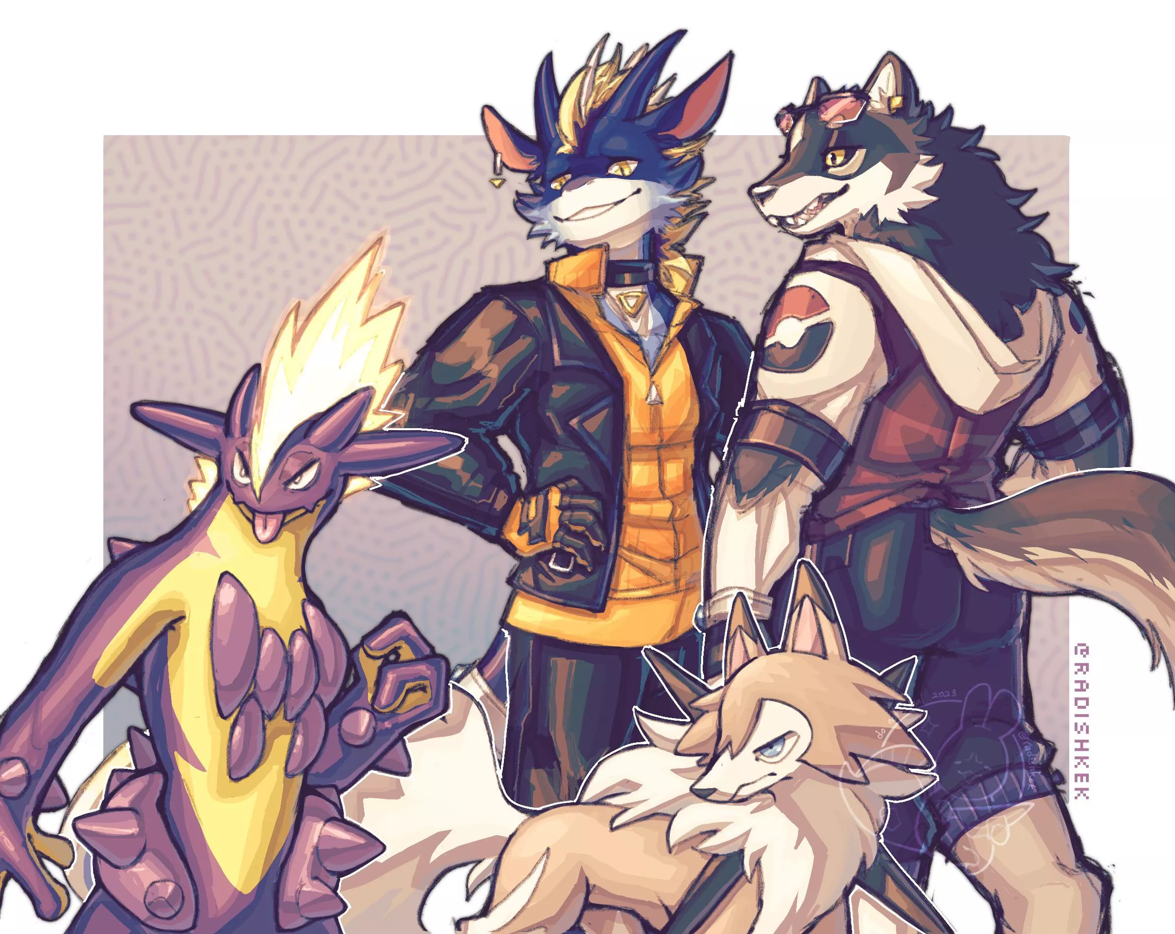 It’s a double battle! You ready for a fight? Comm piece done for @/teryxc and @/zephyxus on twitter! Art by me @radishkek posted by radishkek