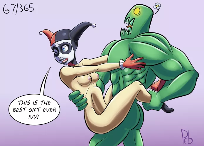 Ivy's gift to Harley (purpleeyebags) [DC Comics] by EnigmusPrime