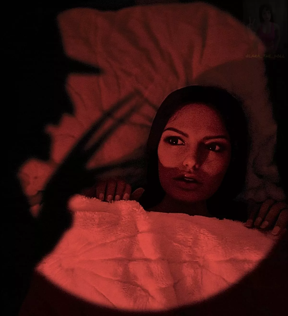 Lara might be in trouble, do dolls have nightmares? posted by ocelotrevolverco