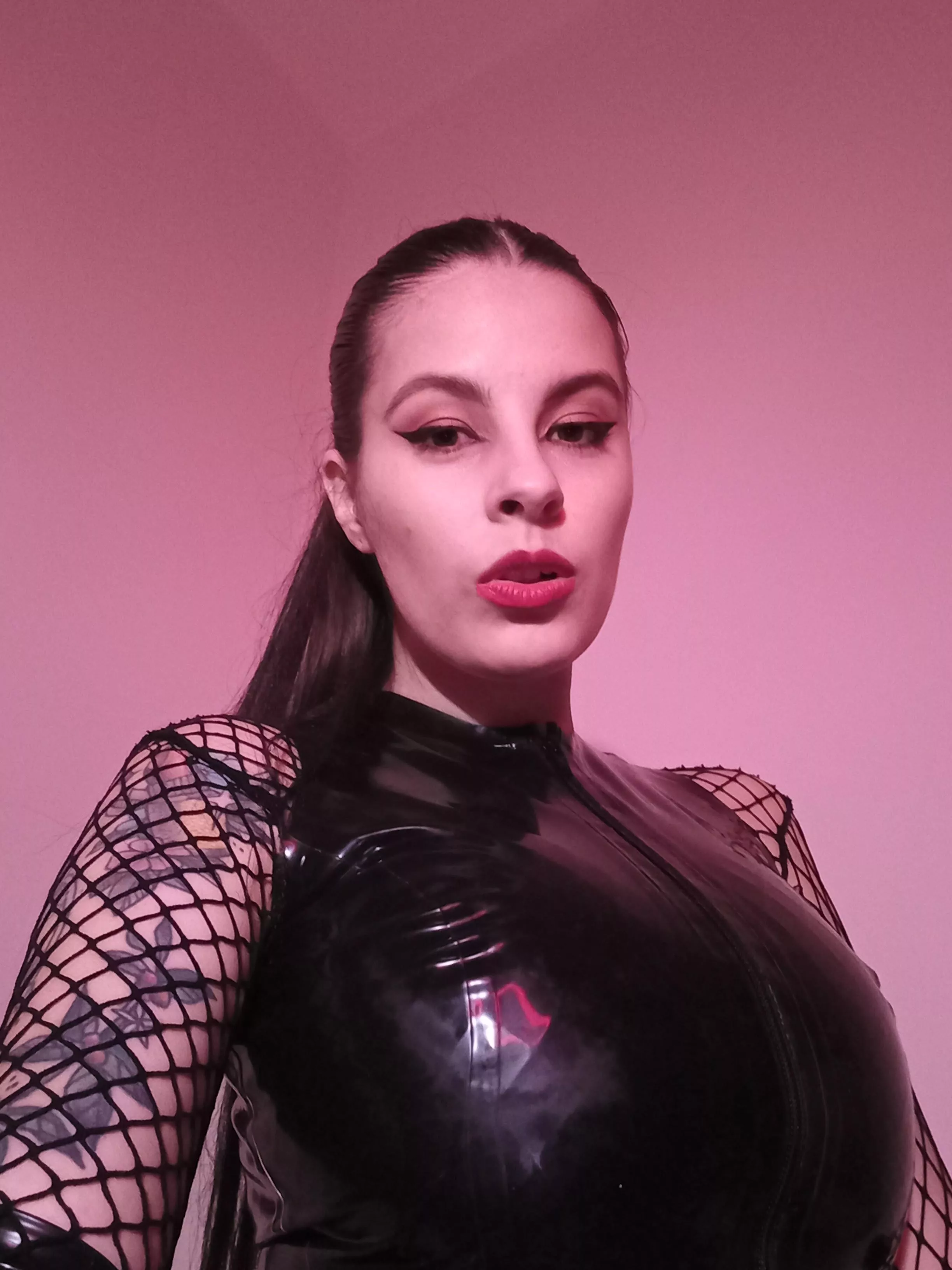 Latex & fishnet combo 🖤 posted by marketaves
