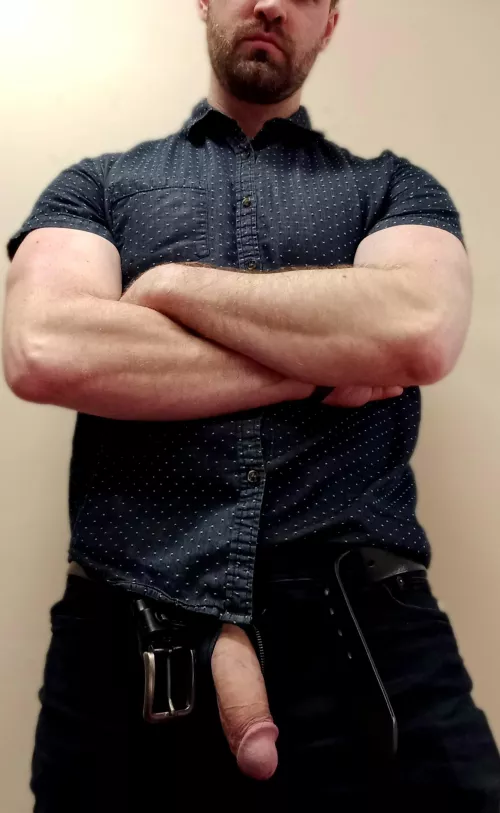 Letting my soft cock hang free at the office. It couldn't wait for the weekend to start. by potatoe1987