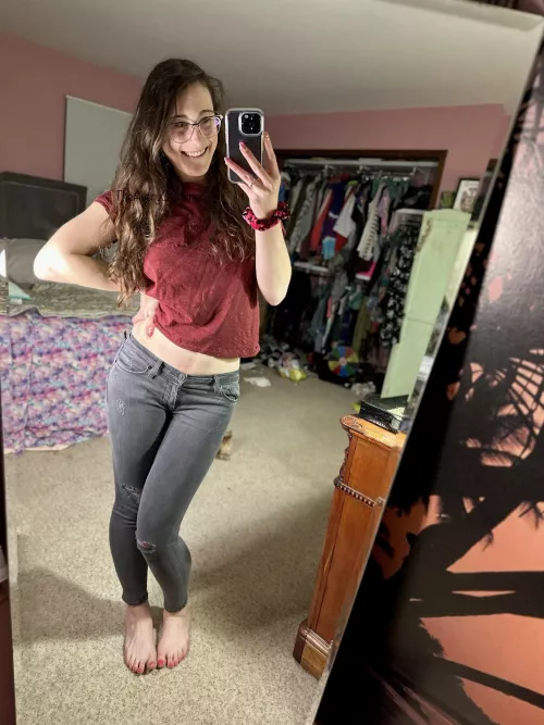 New crop top & pants makes for the perfect outfit to show off a bit of my tummy by TheAveryOConnor