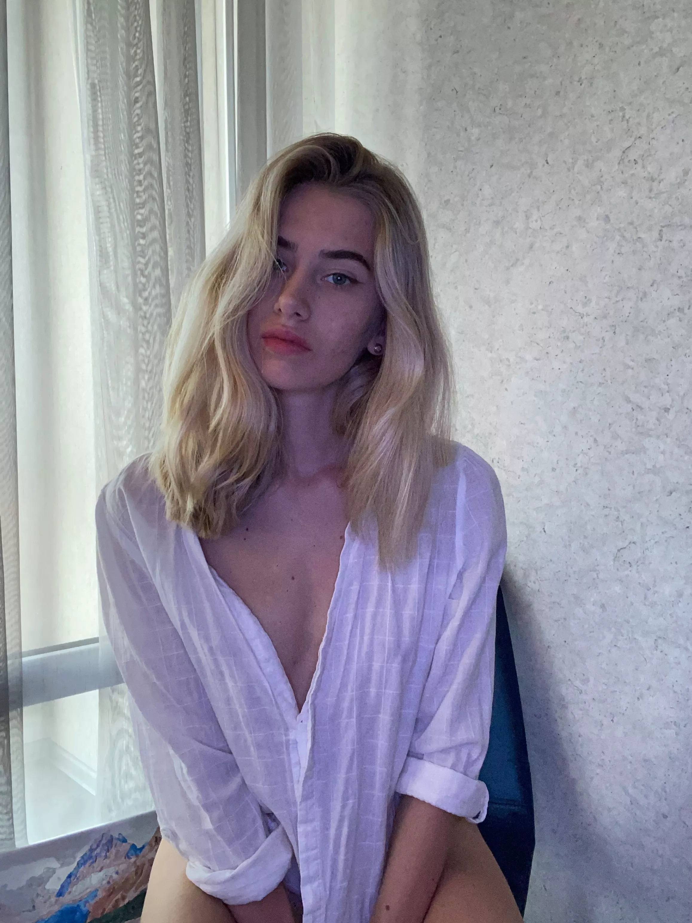 No bra and makeup at home 😊😋 posted by According-Plate5353