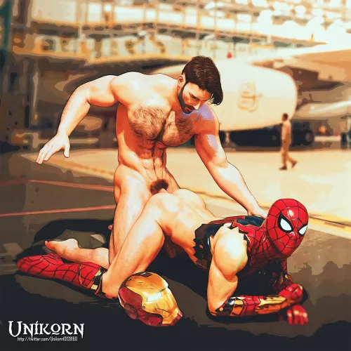 poor spiderman :( or lucky idk :3 ( by me ) by GayetiStudio