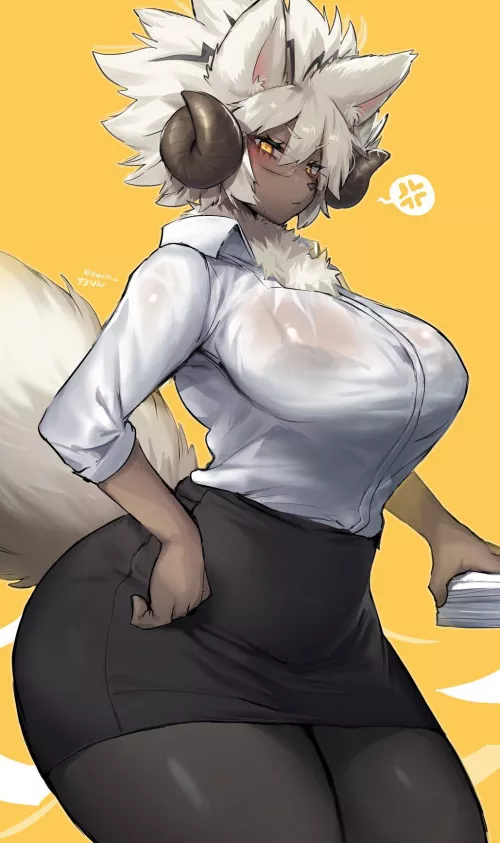 Stop looking and get back to work! [F] (suurin_2) by yiff-no-rules
