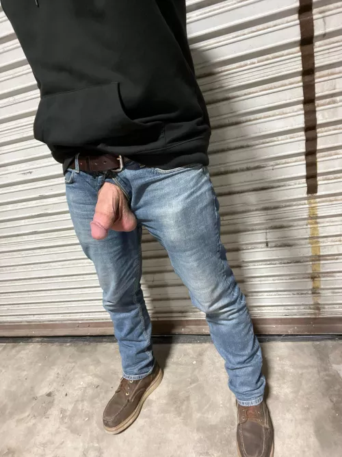 Well my co-worker called out today so I worked with my cock out all day long at the shop today. by ruin_myo