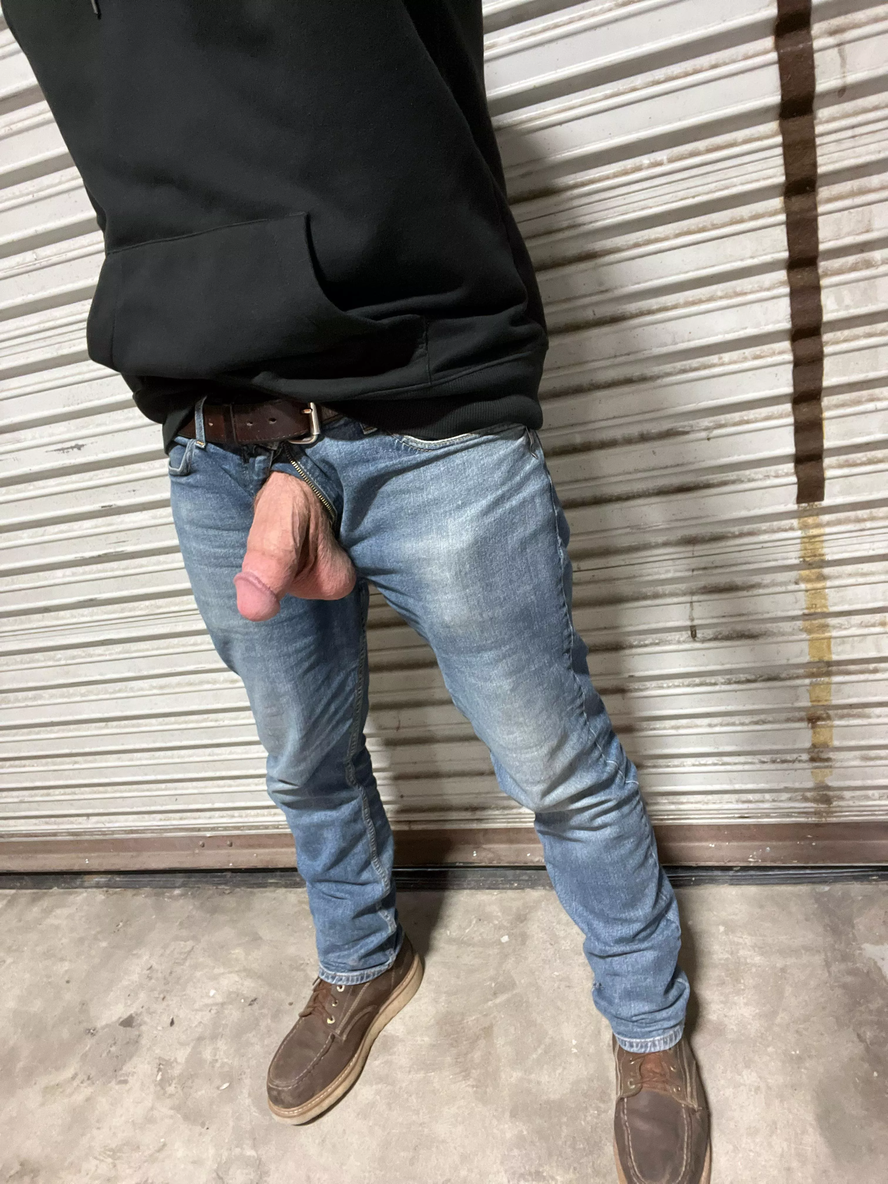 Well my co-worker called out today so I worked with my cock out all day long at the shop today. posted by ruin_myo