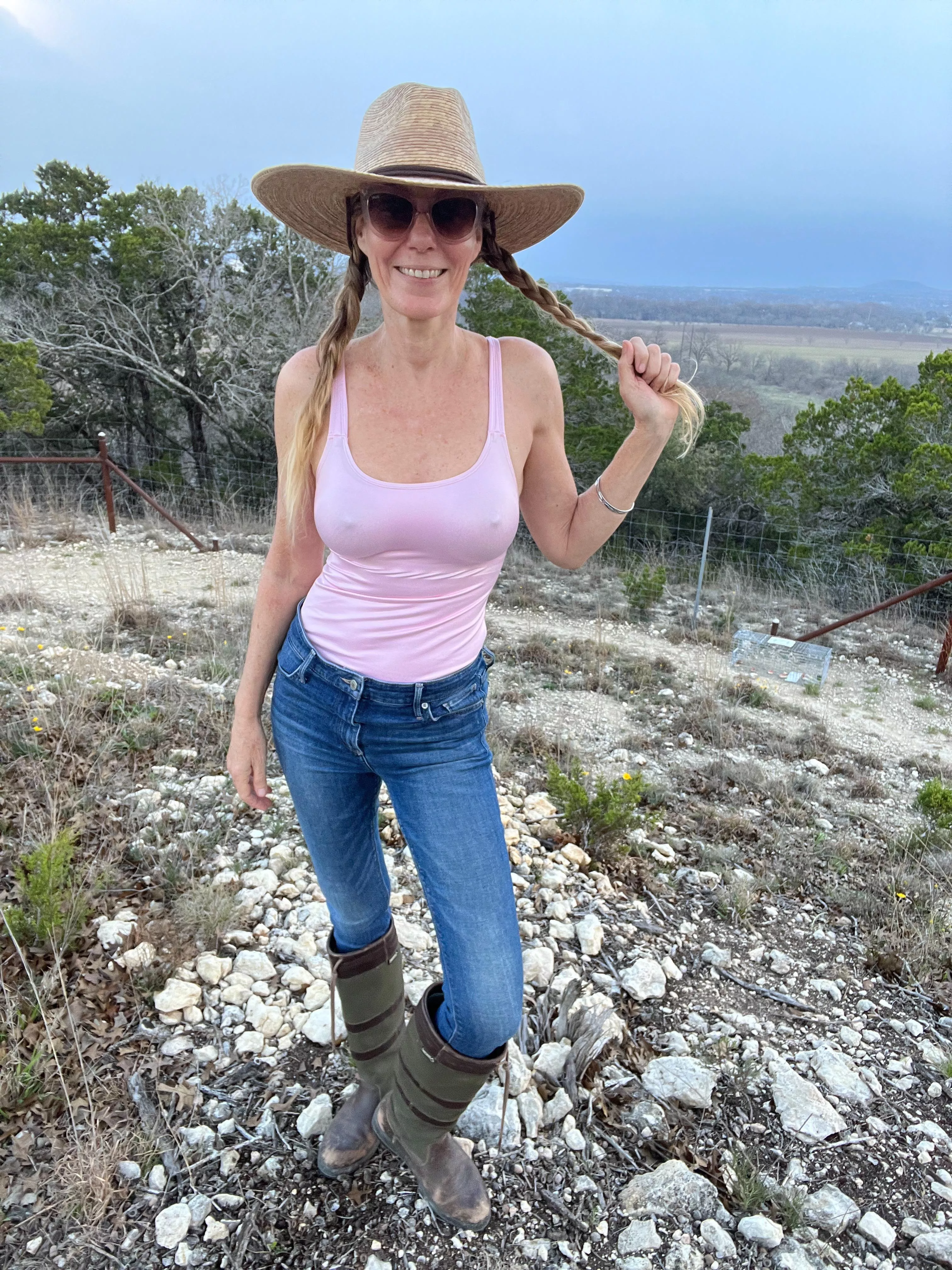 West Texas ranch view. Trying to catch a porcupine. posted by Mrseviemae