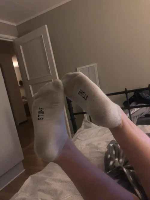 Anyone volunteer to take of my socks and tickle my feet?😏 by Male_tickle_lover