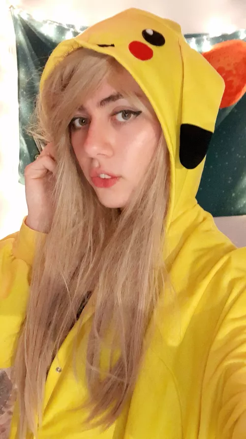Impulse bought a pikachu onesie lmao... I like it though 💛 by Sweaty_Mechanic
