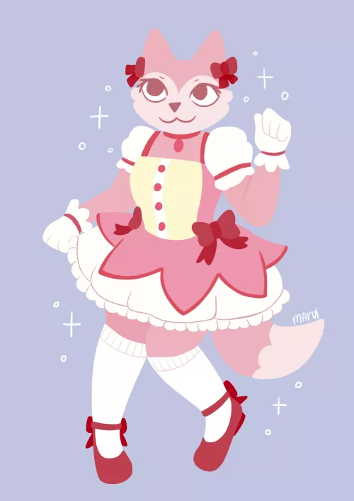 Madoka Magica but it's furry (art by me!) by marulzinha