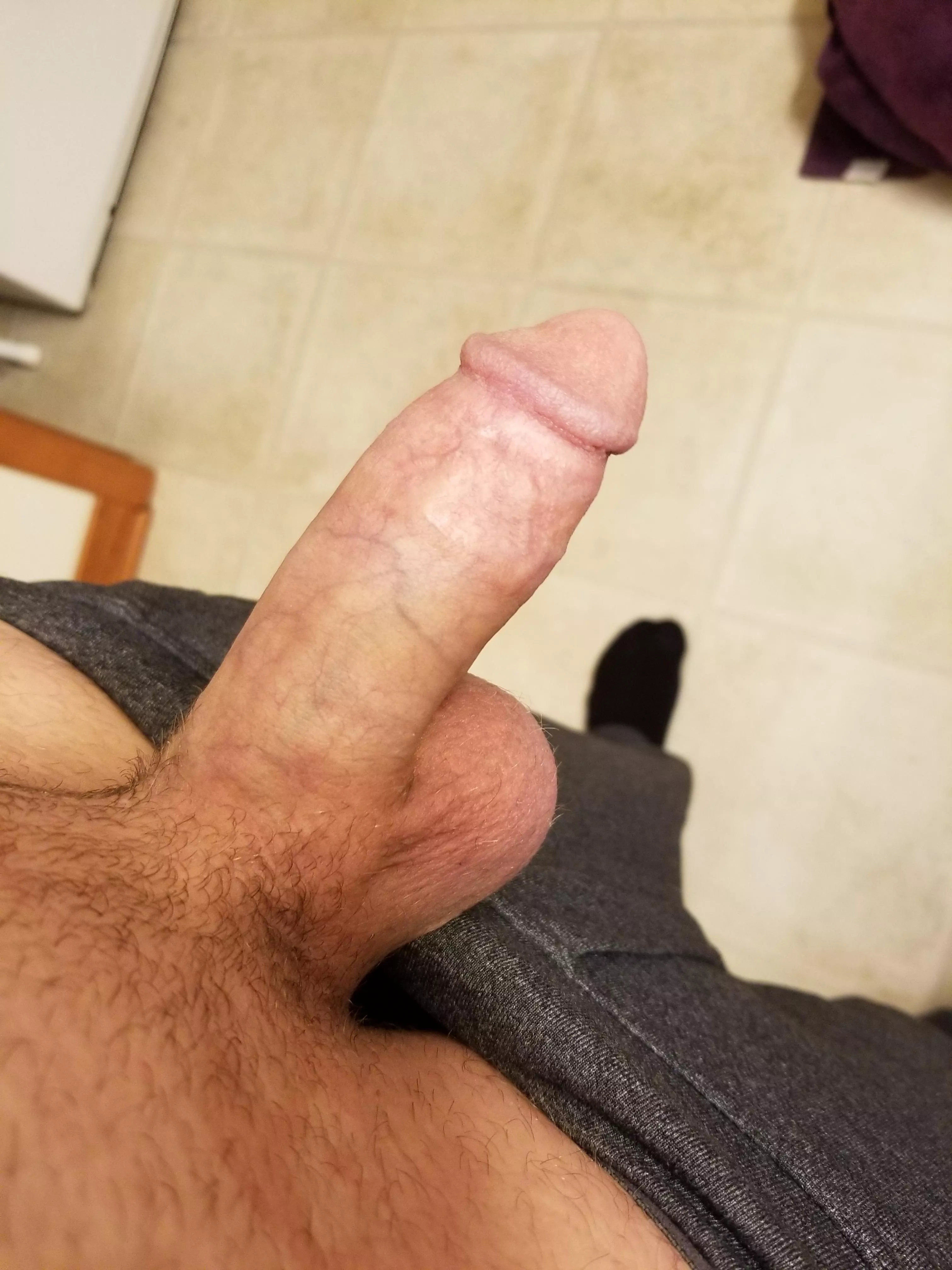 Oops my cock slipped out of my sweats, and right in the middle of my friends kitchen! posted by 2fingerOfwhiskey1h20