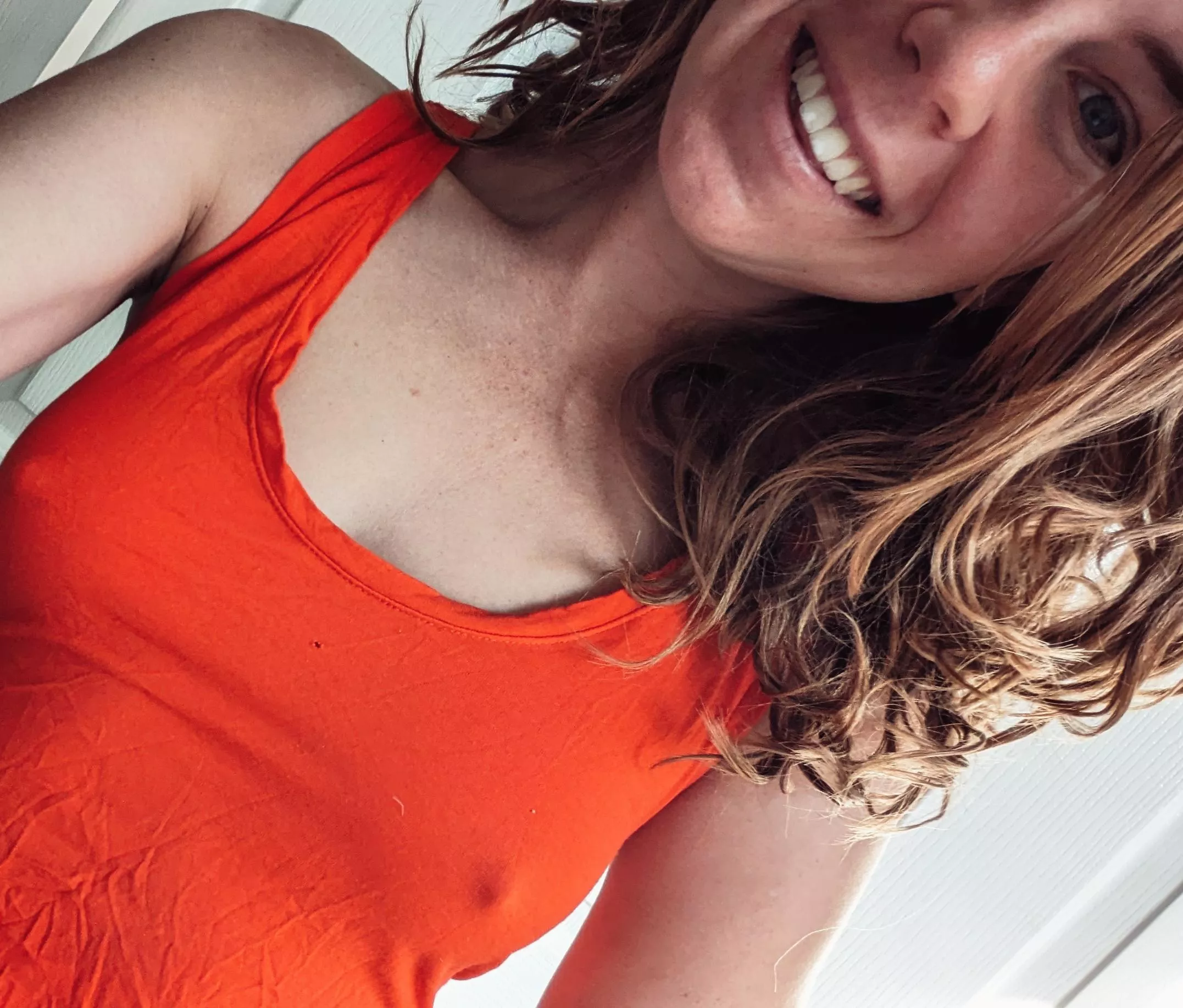 Smiling because it just feels so much better without a bra posted by Rileyjademodel