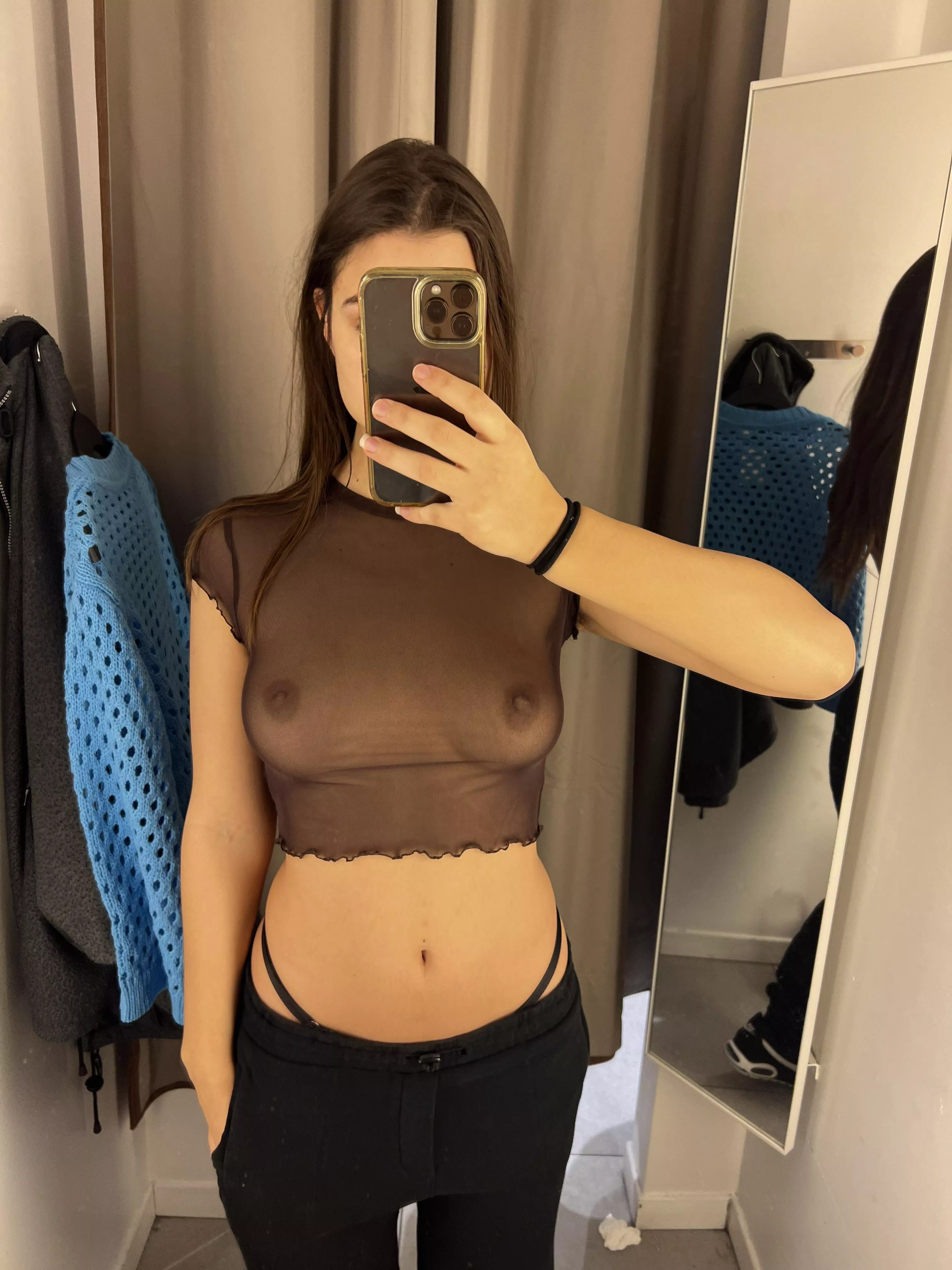 Transparent crop top 🍫 posted by ariannafuckiss