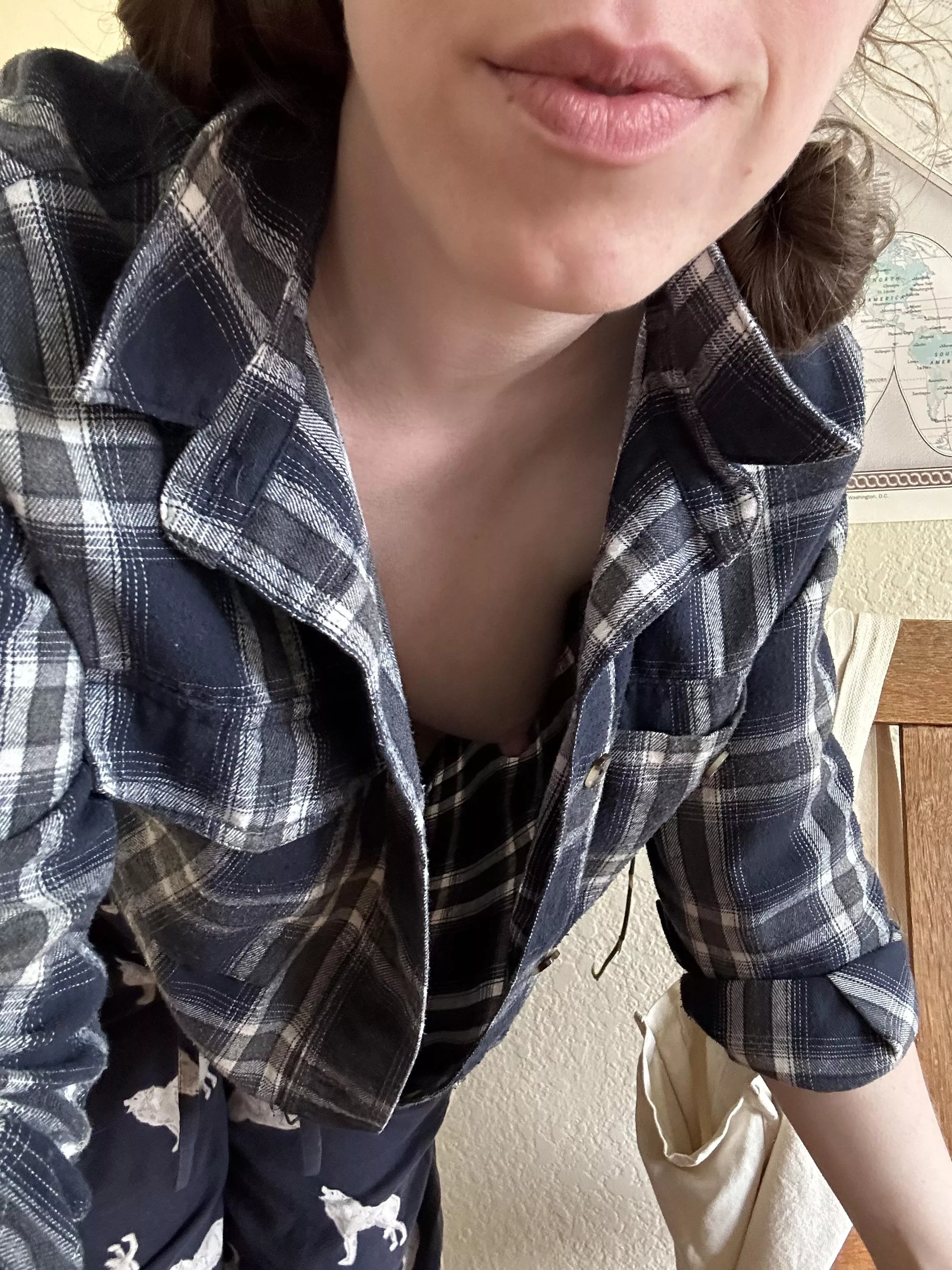 You’re not peeking down my shirt are you? 😏 posted by -perky_peaches-