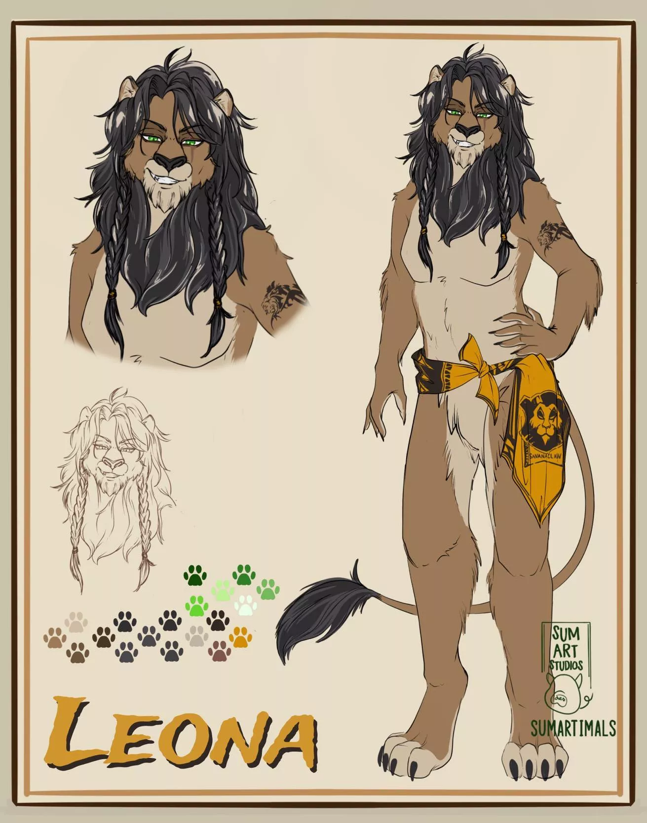 A custom I finished for someone. Based off of Leona from Disney's Twisted Wonderland. posted by Sumartdesigns