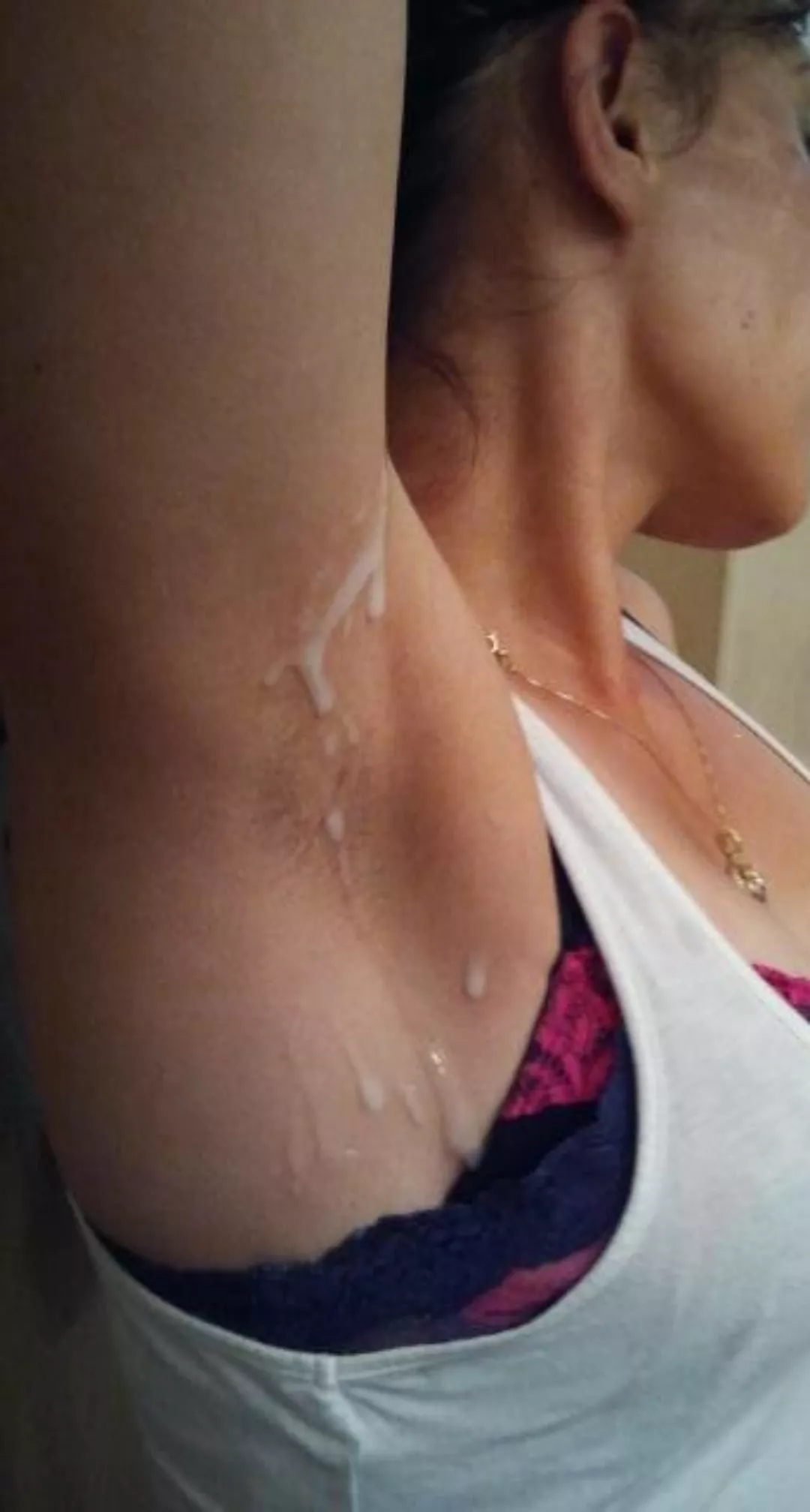 Armpit cumshot on my gf. She loves when I lick and cum on her pits posted by No-Struggle-685