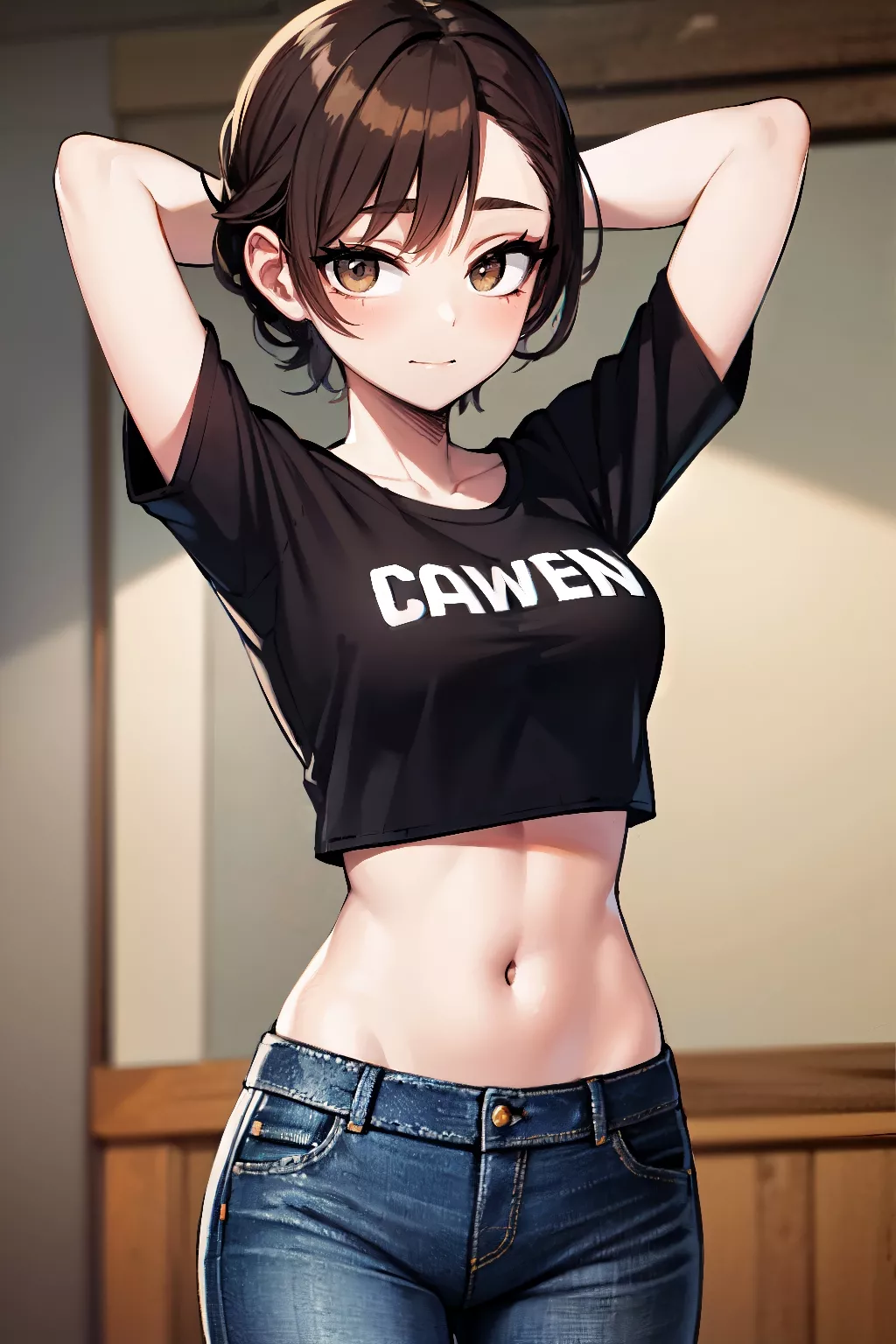 Crop Shirt & Denim posted by CheetahSperm18