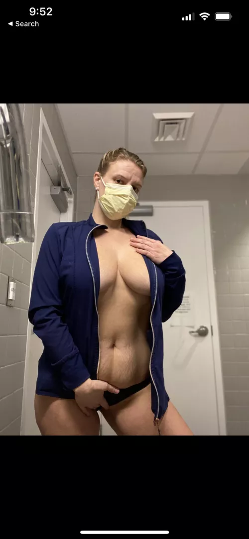 Having a little touch while in a patients bathroom by naturalmombodyxxx