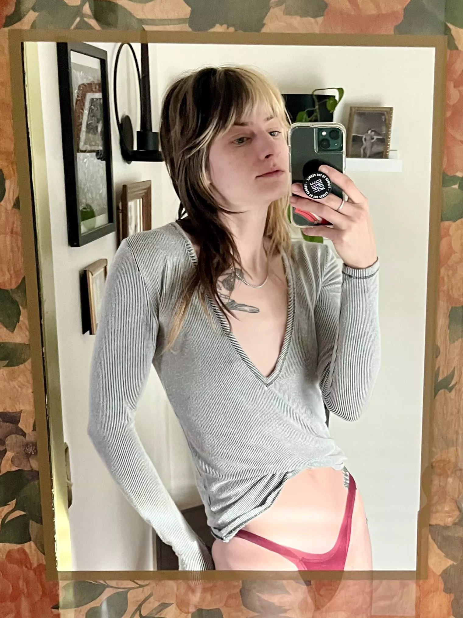 I love getting away w extra low cut v necks posted by stoneyghostkitten