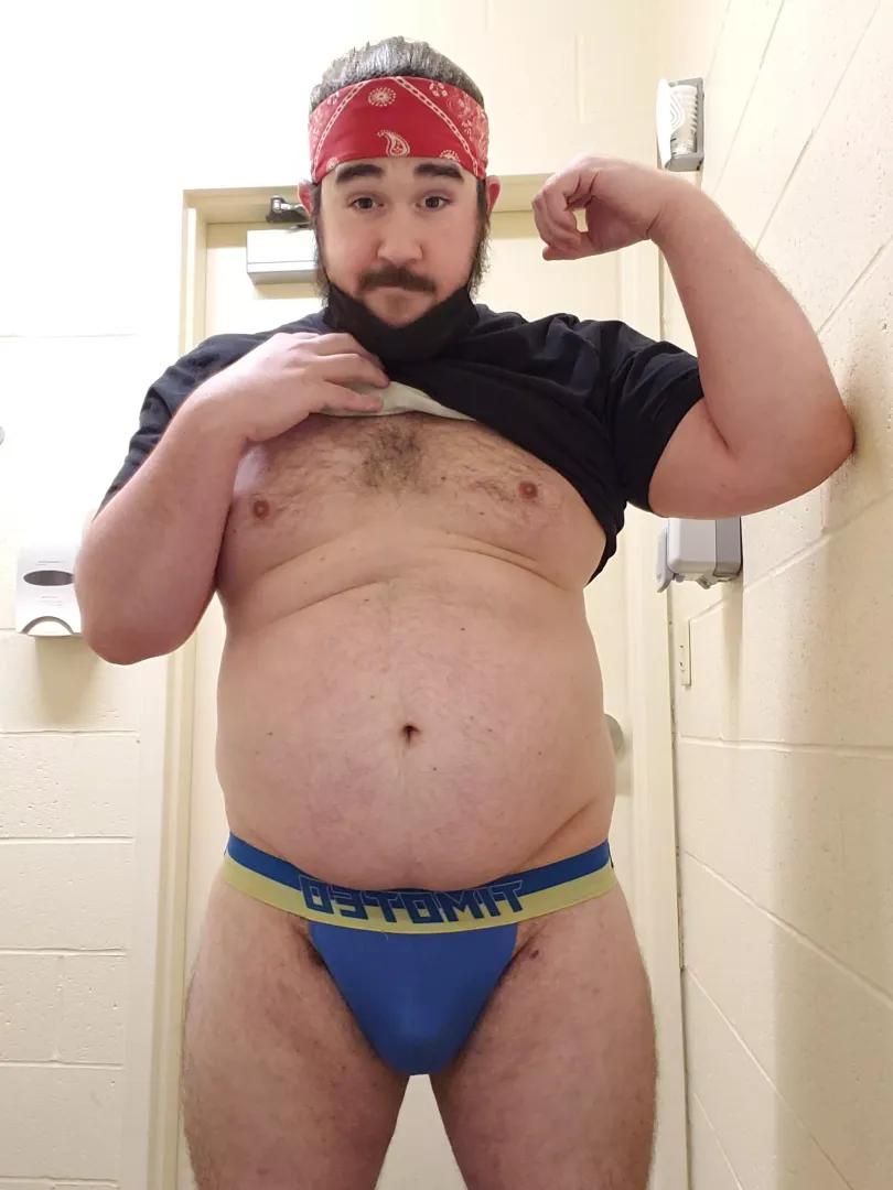 Jockstrap at work! by HighHimbo