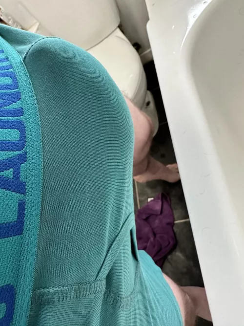 Morning bulge in boxer with hard dick sticking out . by scotshornyguy