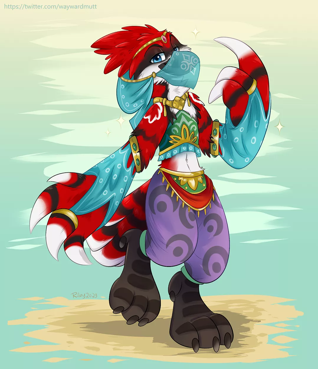 Now I finally can get into Gerudo Town. How do I look? - By @WayWardMutt / Rileyy posted by WeirFoxcoon