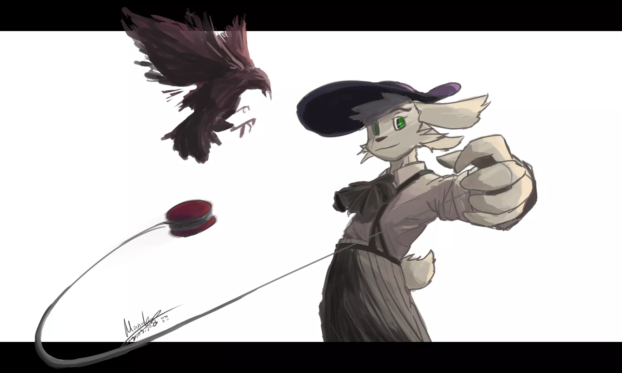 Raven and his raven posted by Cha_Sam