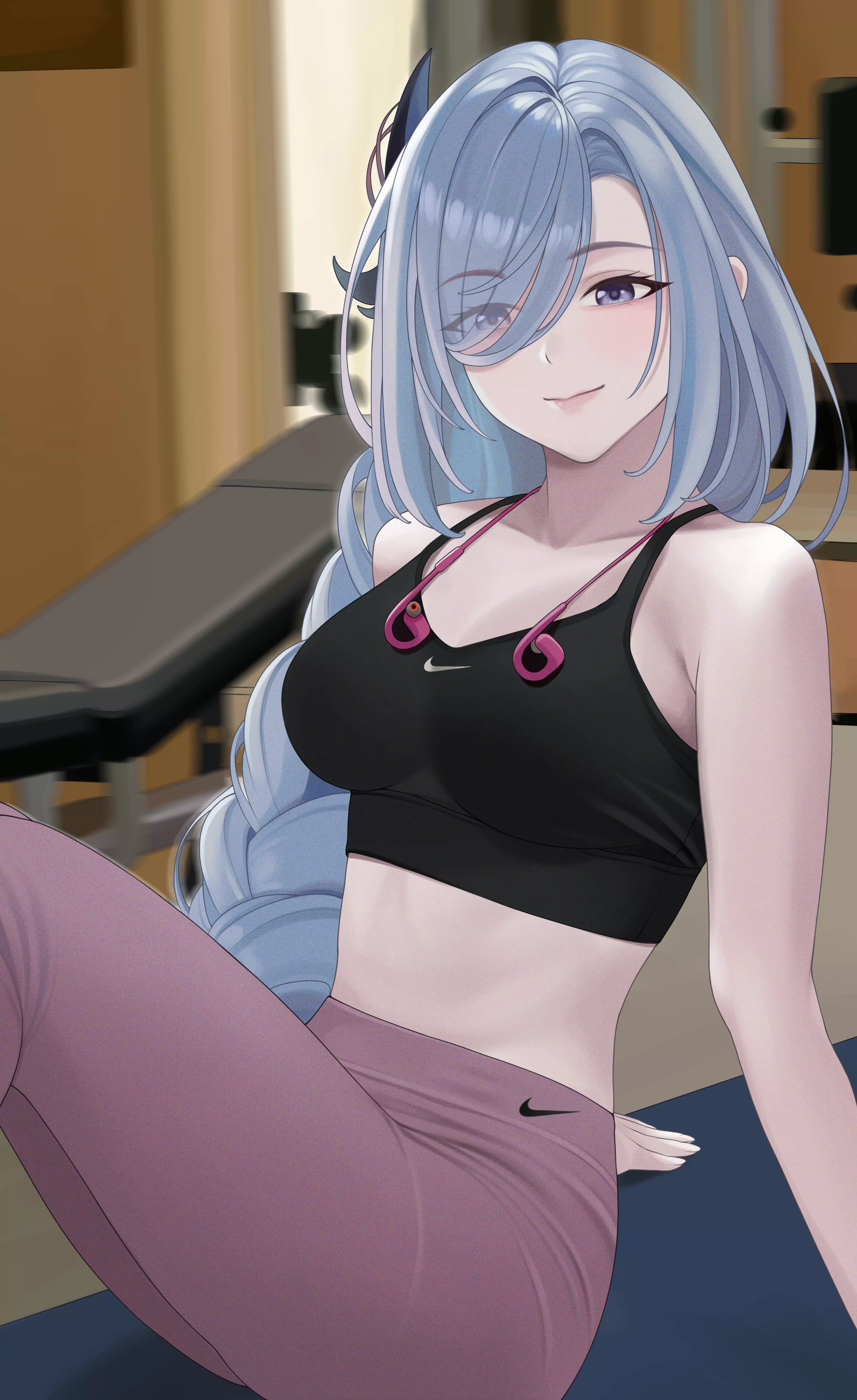 Shenhe at the gym (Quatthro) [Genshin Impact] posted by llamanatee
