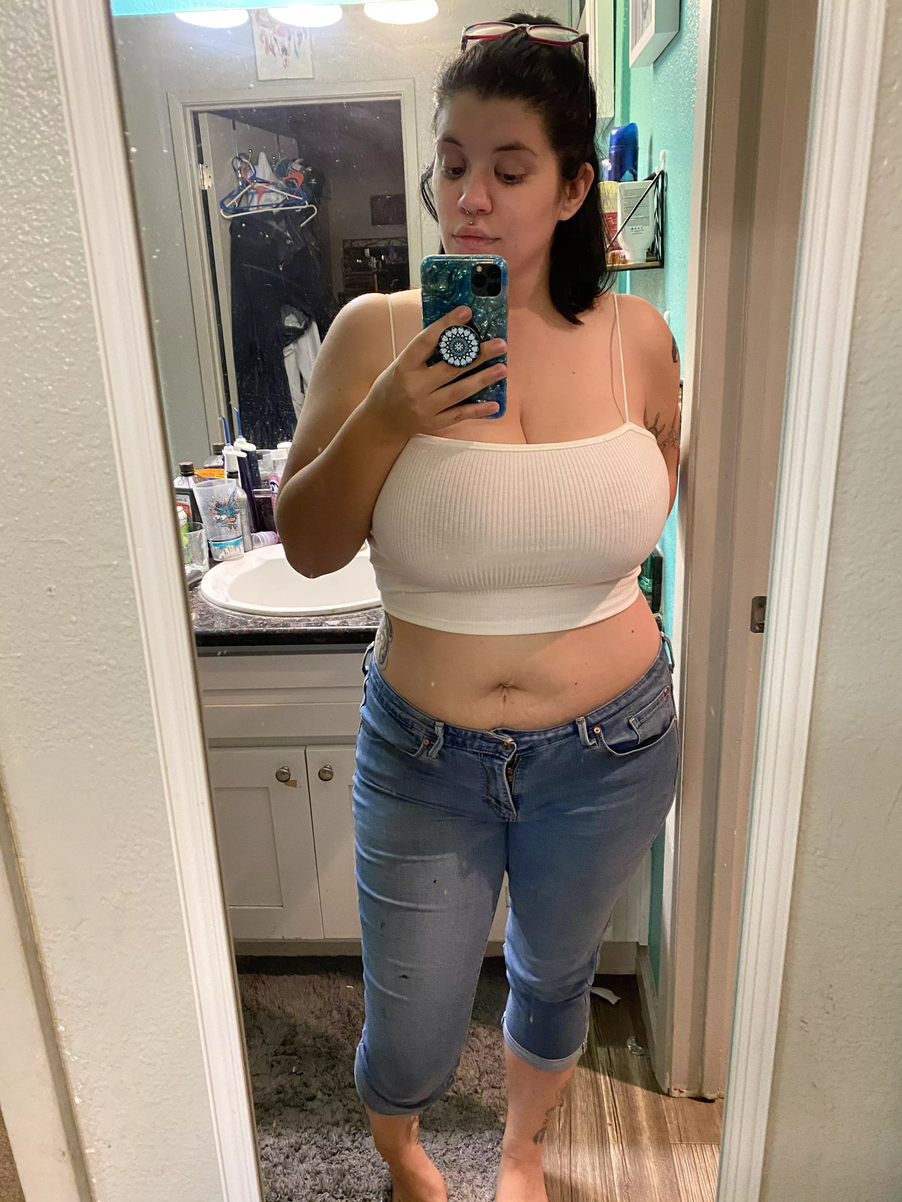 Think I can get away with no bra on these F cups? posted by _daisydahlia_