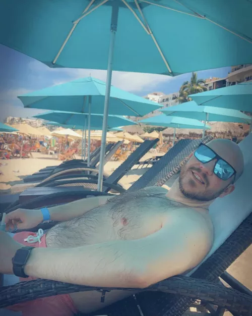 Woke up in the middle of the night and can’t get back to sleep, so here’s a photo of me relaxing on a beach for some good vibes. by InternationalLuck142