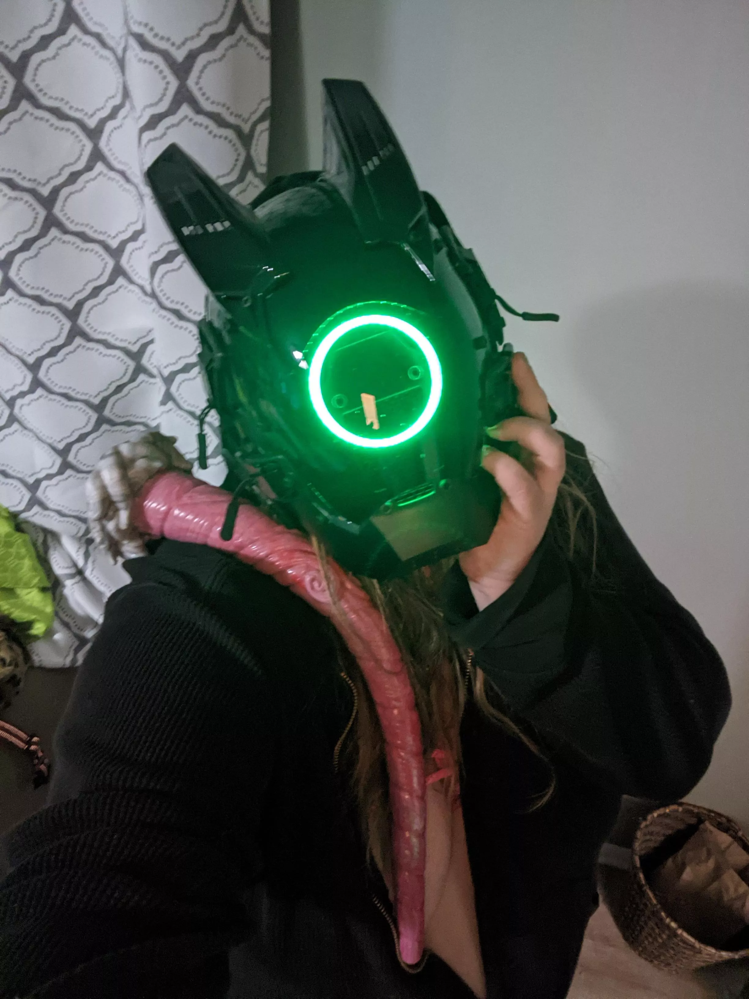 Working on this nsfw costume/character idea at the moment: the female internet Mandelorian. The internet/ nsfw Reddit is my home, instead of the planet Mandalore. I wear shibari ties and bright colors and a mask as my chosen armor. posted by grlsNprls