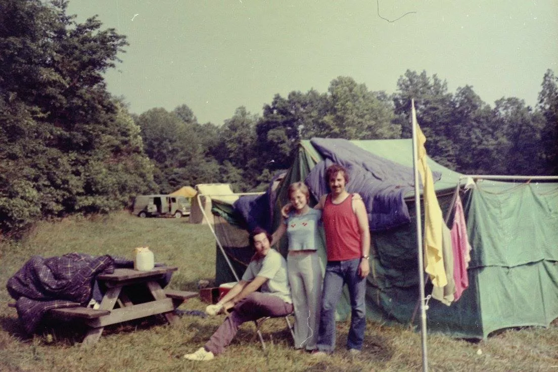 An original hippie chick (me in center). Spent several months in early 1970s traveling Southern US with these two guys. Good times. posted by thighsgentlyparting