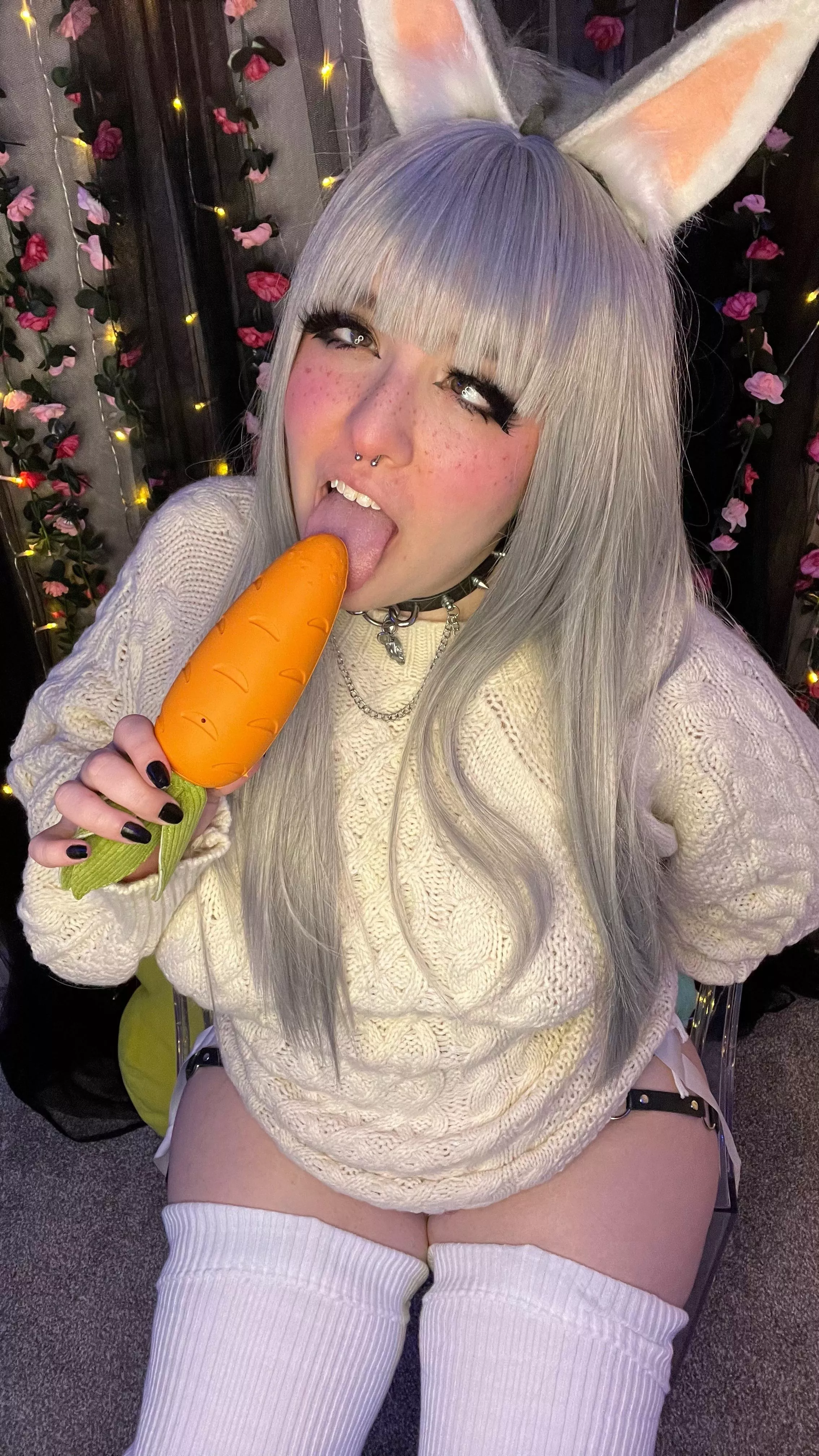 Can I play with your carrot next? posted by Gummyghostgirl