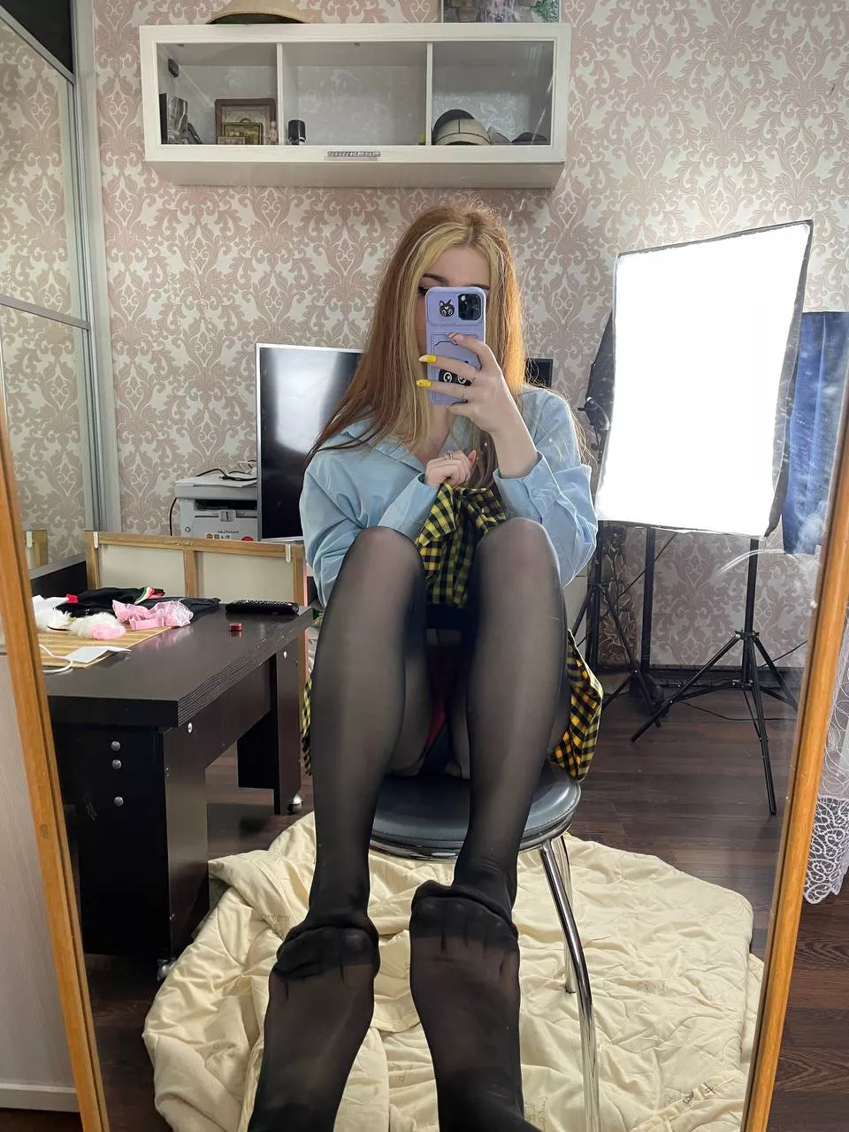 don't look up my skirt I'm shy posted by -Sunny_Bunny-