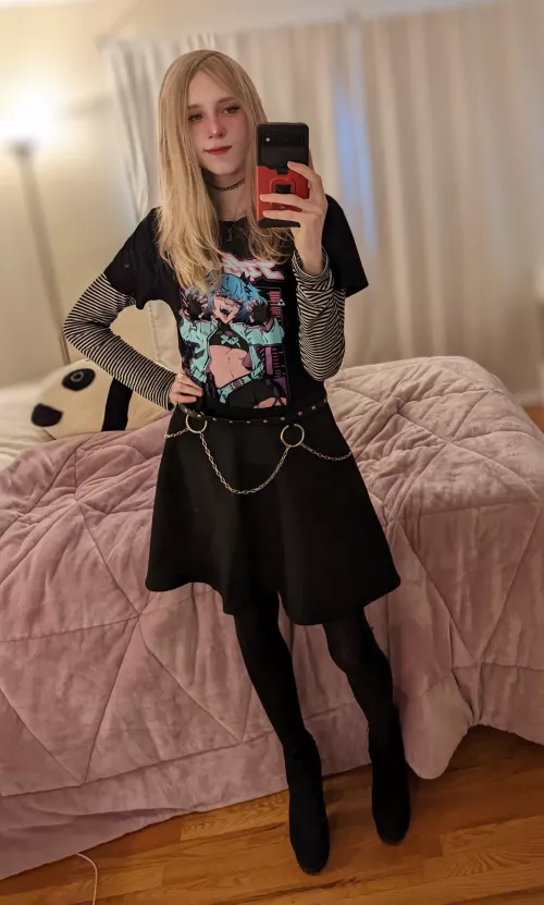 Final E-girl form(?) 1k upvotes and I'll wear this outfit to school tomorrow (with proof)(day 14) by uwuimaspidergirl