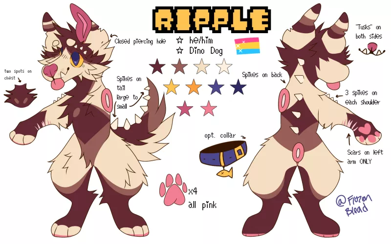 Fursona ref 😭😭 this took too long by FrozenBreadDrawings