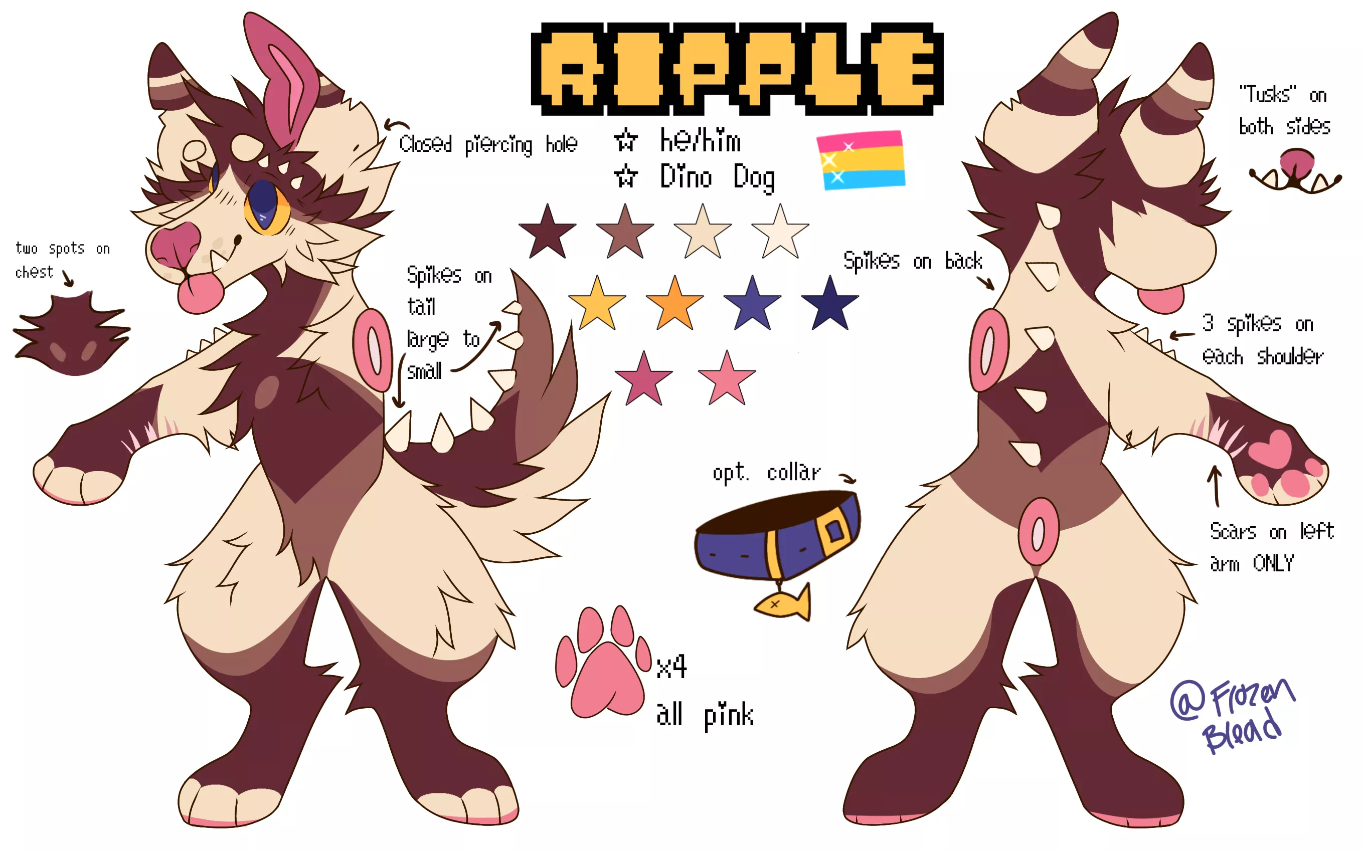Fursona ref 😭😭 this took too long posted by FrozenBreadDrawings